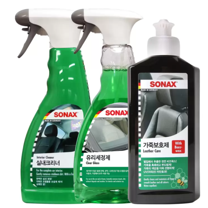소낙스 익스트림 실내 세차 3종 세트 실내클리너 유리세정제 가죽클리너 깨끗한 자동차 유지 관리 용품 31,990원