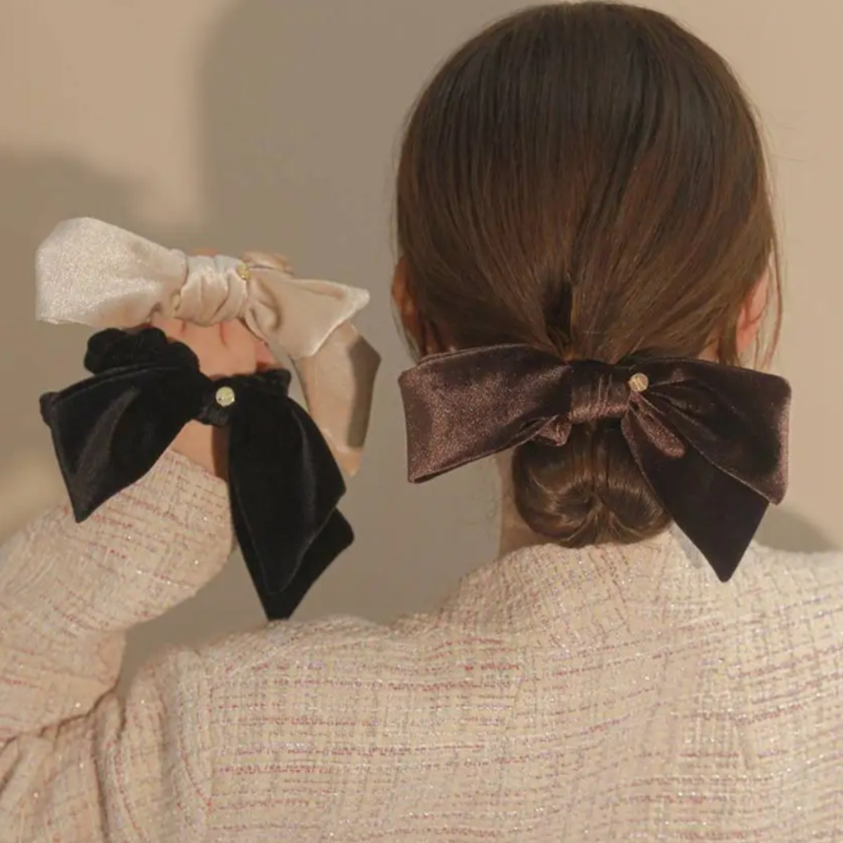 벨벳 리본 곱창밴드 고급 헤어 머리끈 슈슈 꾸안꾸 포인트 러블리 큐티 필수템 9,600원