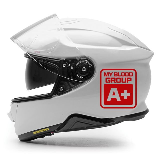 심플사각형 헬멧 오토바이 혈액형스티커, 1개, 라지+흰색 4,900원