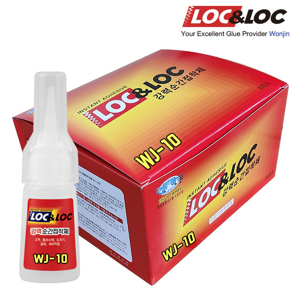 당일발송 록앤록 WJ-10 (5g) 한박스(30개입) 다목적 순간접착제 초강력 본드 고무 플라스틱 금속, 30개 32,000원
