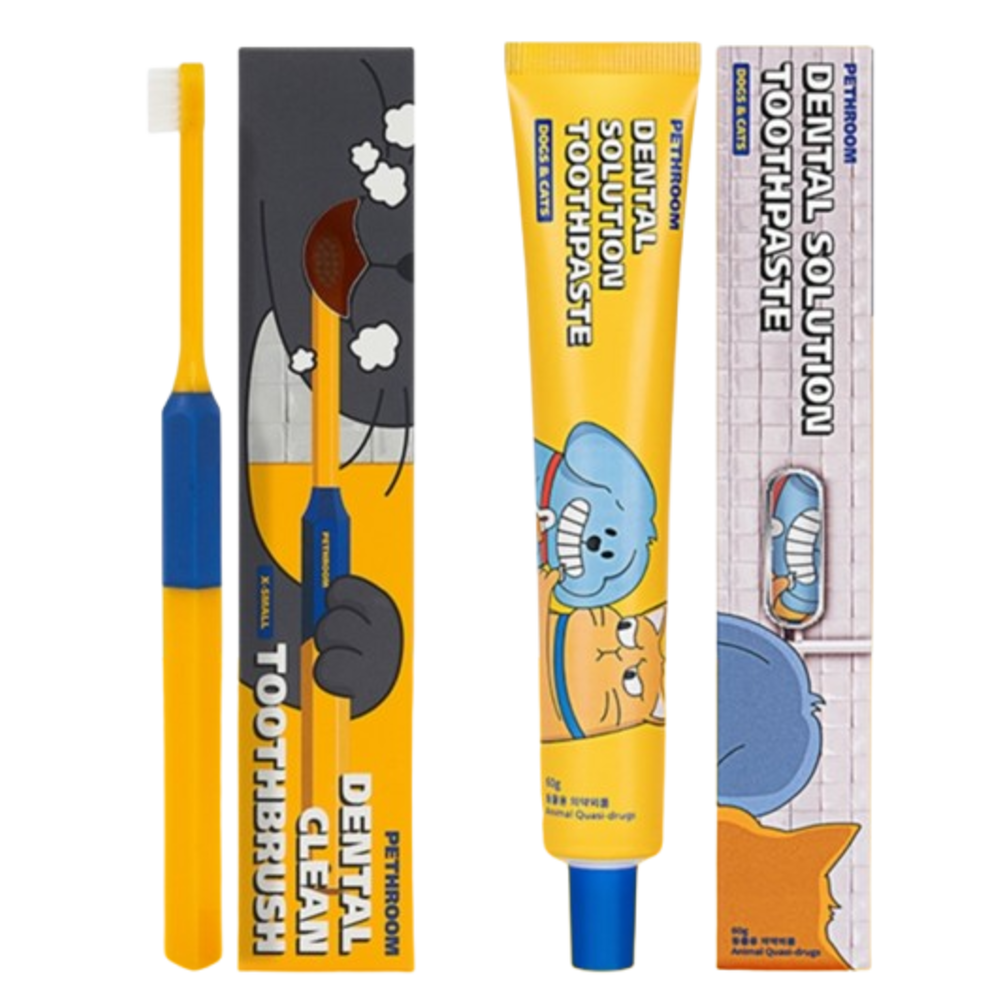 [페스룸] 덴탈 솔루션 세트(칫솔+치약) 초소형 초극세사모 칫솔+바르는 치약 23,000원