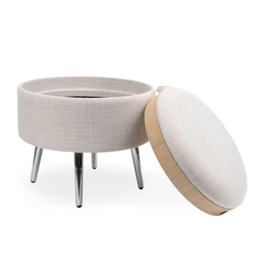 포블리스 오델로 수납 스툴 선반 의자 소형, 오트밀화이트, 1개 53,000원