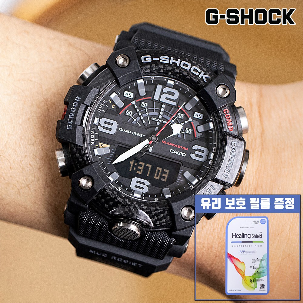 지샥 [G-SHOCK]GG-B100-1ADR GG-B100-1A 신형 머드마스터 블랙 블루투스 카본 고도 기압 방향 측정 가능 전자 시계 백화점 AS 사은품 증정 379,000원