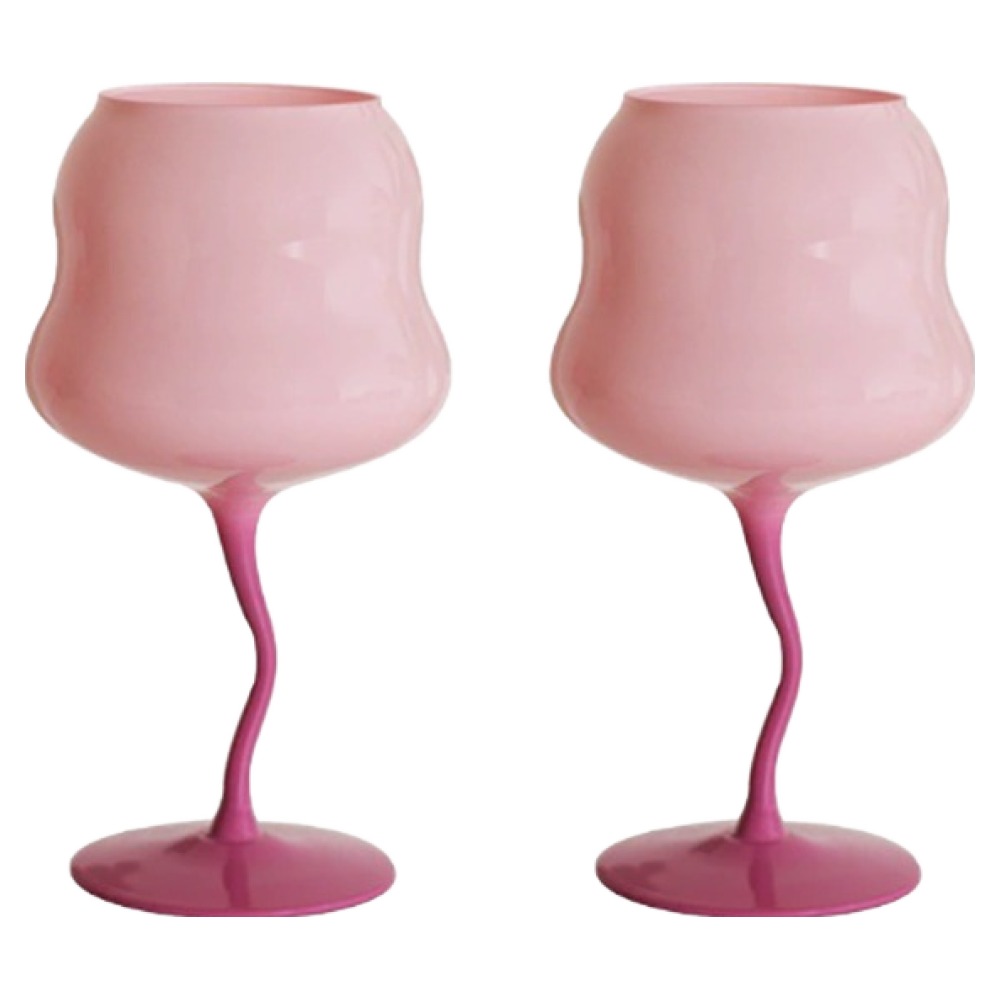앞날창창 유럽풍 감성 포인트 파스텔 와인잔 로즈핑크, 2개, 500ml 14,520원