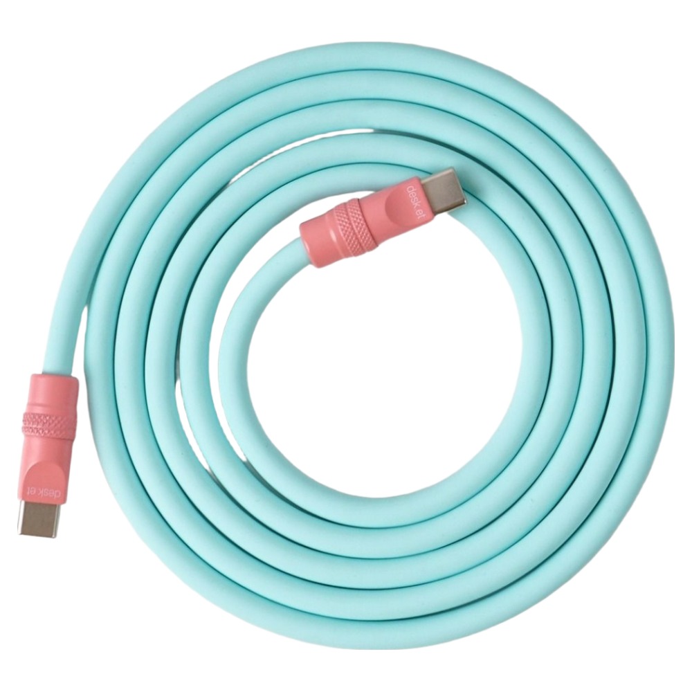 데스켓 실리콘 초고속 100W C to C 타입 충전 케이블 23,600원