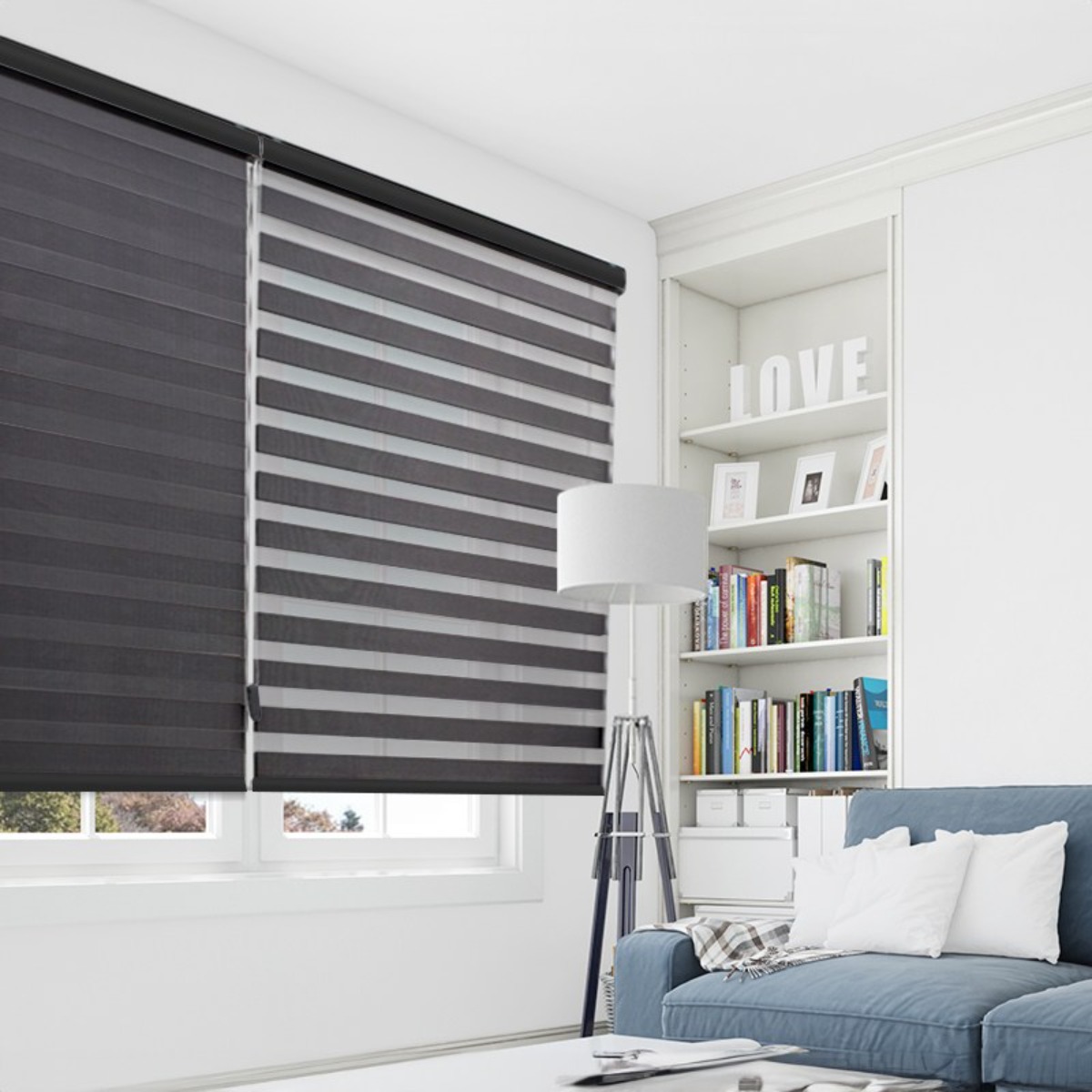 창앤롤 맞춤제작 베이직 다크그레이(앤서러사이트) 콤비블라인드 블라인드 인테리어 베란다 거실 방한 방풍 롤스크린 브라인드 안방 82,900원