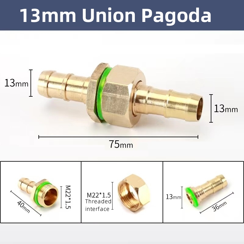 황동 이중 파고다 조인트 수나사 유니온 조인트 구리 퀵 커넥터 정원 관개 어댑터 공압 호스 액세서리 22,400원