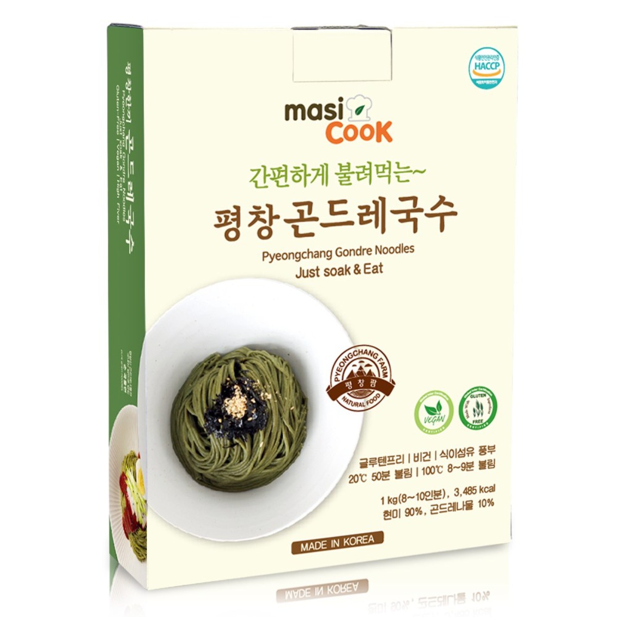 평창팜 간편하게 불려먹는 국수 평창한끼 곤드레국수 1kg 현미와 곤드레로 만든 면 글루텐프리면, 1개, 1kg 37,900원