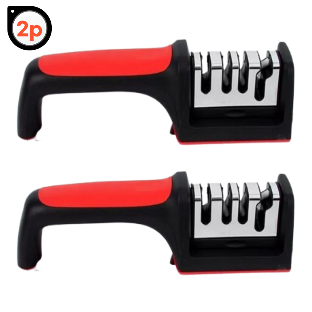 엘레무르 간편한 가정용 칼가위 칼갈이_4단 슬롯 구조 숫돌 대용 멀티 연마기 2개 1세트 9,900원