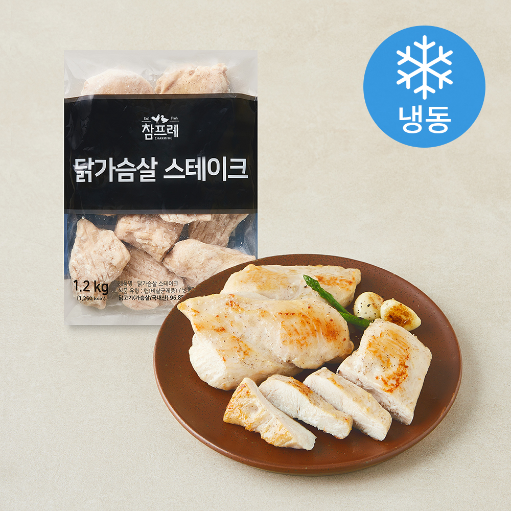 [로켓프레시] 참프레 닭가슴살 스테이크 (냉동), 1.2kg, 1개, 1개입 16,500원