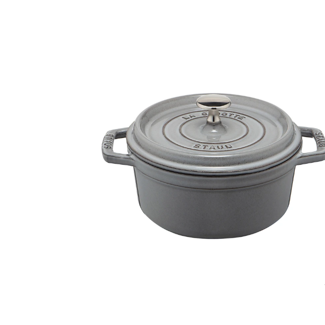 스타우브 라운드 꼬꼬떼 20cm 신혼집 솥밥 자취방 답례품 1인가구 무쇠주물 냄비 예쁜 찌개냄비 감각적인 색상 선물, 1개, 그레이, 20cm 245,000원