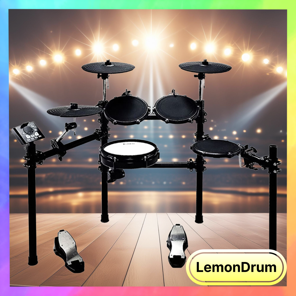 레몬드럼 풀패키지 저소음 전자 드럼 세트 올메쉬 연습용 입문용 가정용 전문가용 교회찬양팀, T, 1개 619,000원