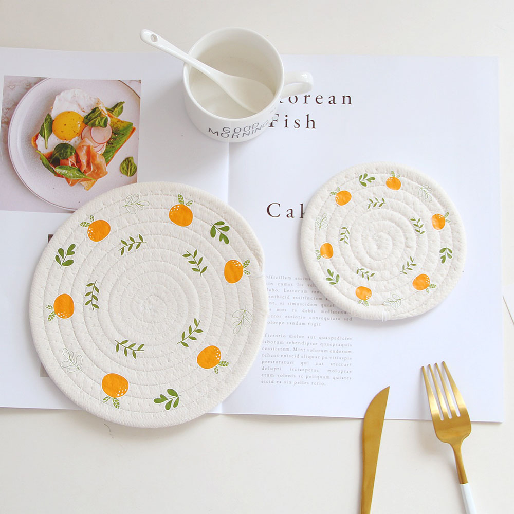 엘리펀트 귀여운 인쇄 무늬 면실 냄비 받침 2개 + 컵받침 4개, 6개 1세트 18,900원