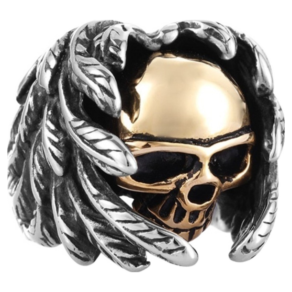 이츠굿텐 깃털해골 패션 반지 9,900원