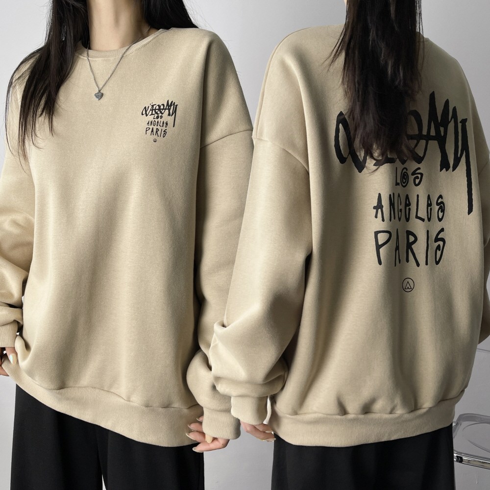 LR 기모선택 선택 국산 오버핏 월드시티 레터링 맨투맨 티셔츠 빅사이즈 남녀공용 21,800원