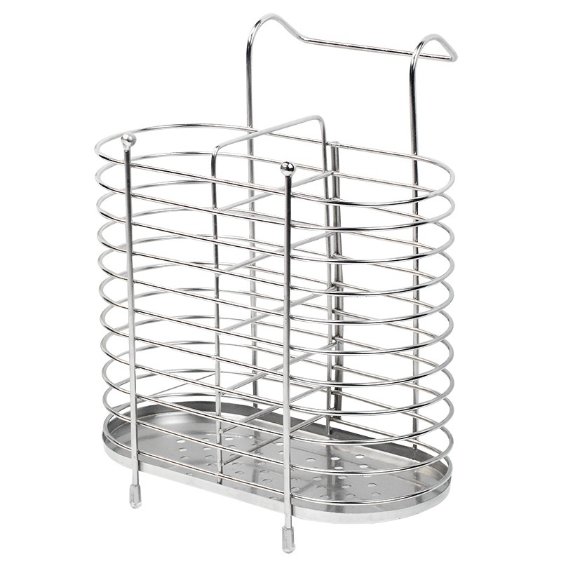 팩토리얼 304 올스텐 무타공 수저케이지 물빠짐 걸이형 수저통, 1개, 실버 10,900원