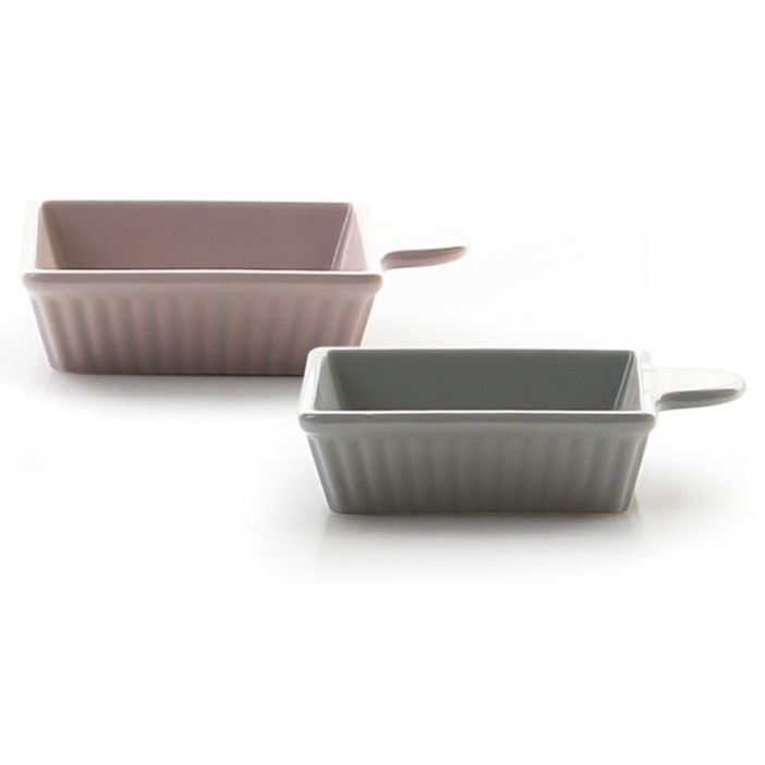 프렐류드 크리미 핸디 정사각접시 2종 세트 8,200원