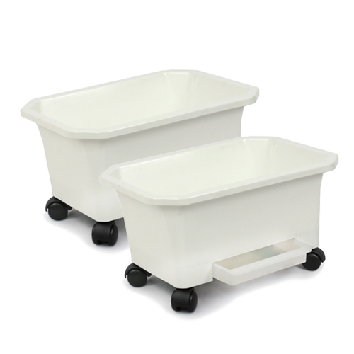 플라팜 베란다 바퀴포함 이동식 텃밭화분 클래식 28L, 화이트, 2개 25,500원