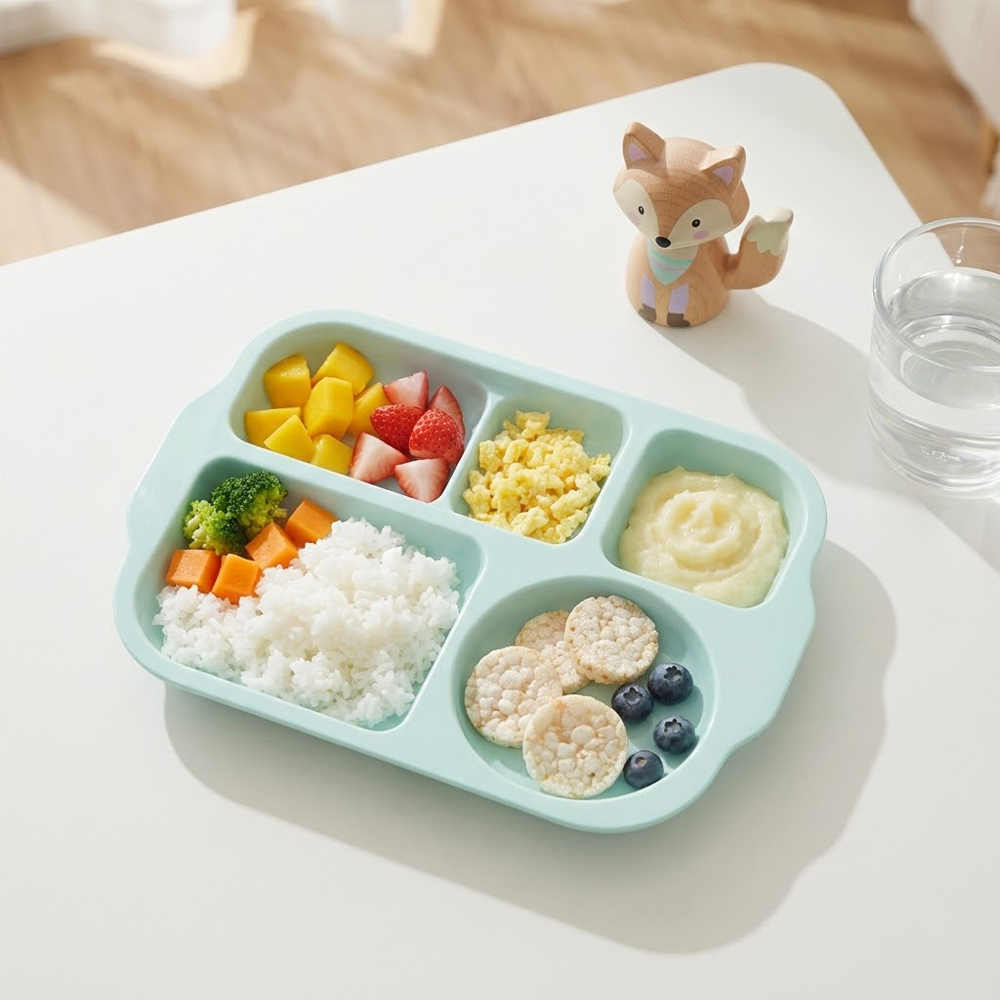 리빙메이트 PC 얌얌 다이어트 식판, 에메랄드, 단품, 1개 6,320원