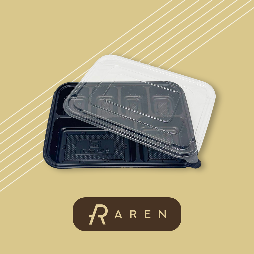 아렌 6칸 미니 도시락용기 블랙 PP / PET뚜껑포함, 1세트, 400개입 93,150원