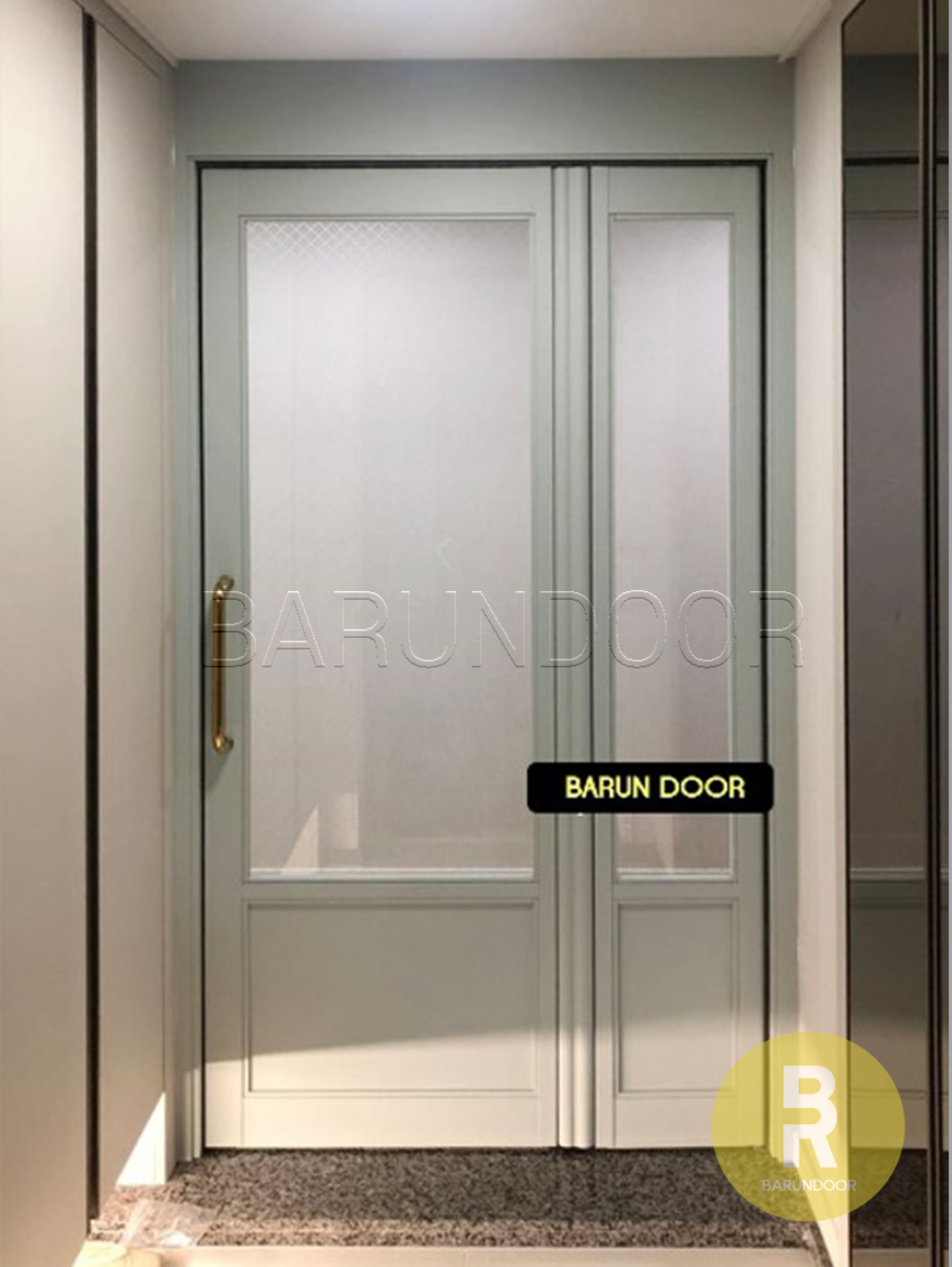 30번 폴딩스윙중문 고시형 민트그레이 투명망입(부식)강화유리 // 현관중문,시공비포함,소음차단,반려견안전,맞춤제작,아파트빌라중문 1,170,000원