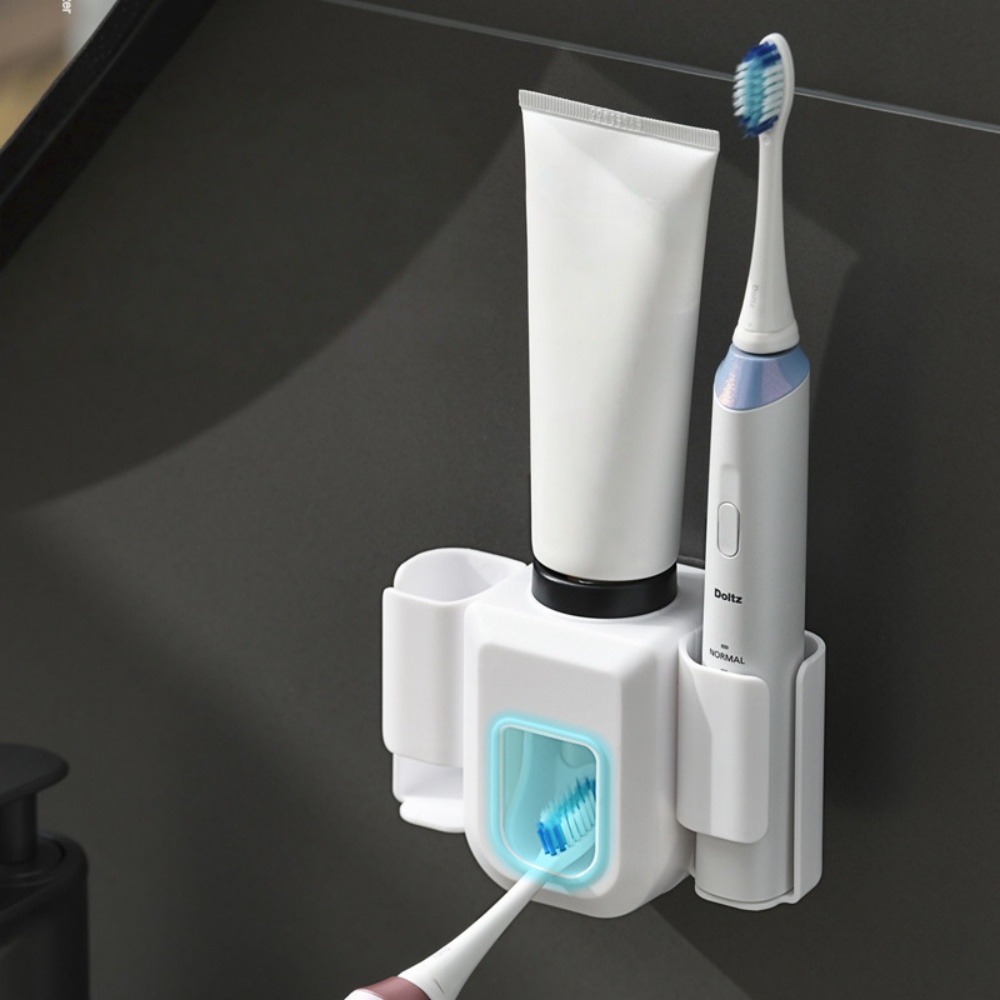 KOEWEI 커플 치솔 꽂이 무타공 치약짜개 디스펜서, 화이트 16,220원