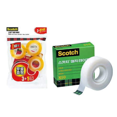쓰리엠 스카치 다용도 테이프 583 3+1 + 매직 테이프 리필 18mm x 15m 12,800원