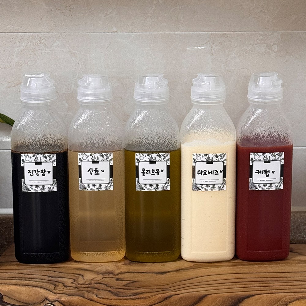 앞날창창 흐르지 않는 소스 튜브 소분 용기 + 스티커 세트, 300ml, 5개 7,620원