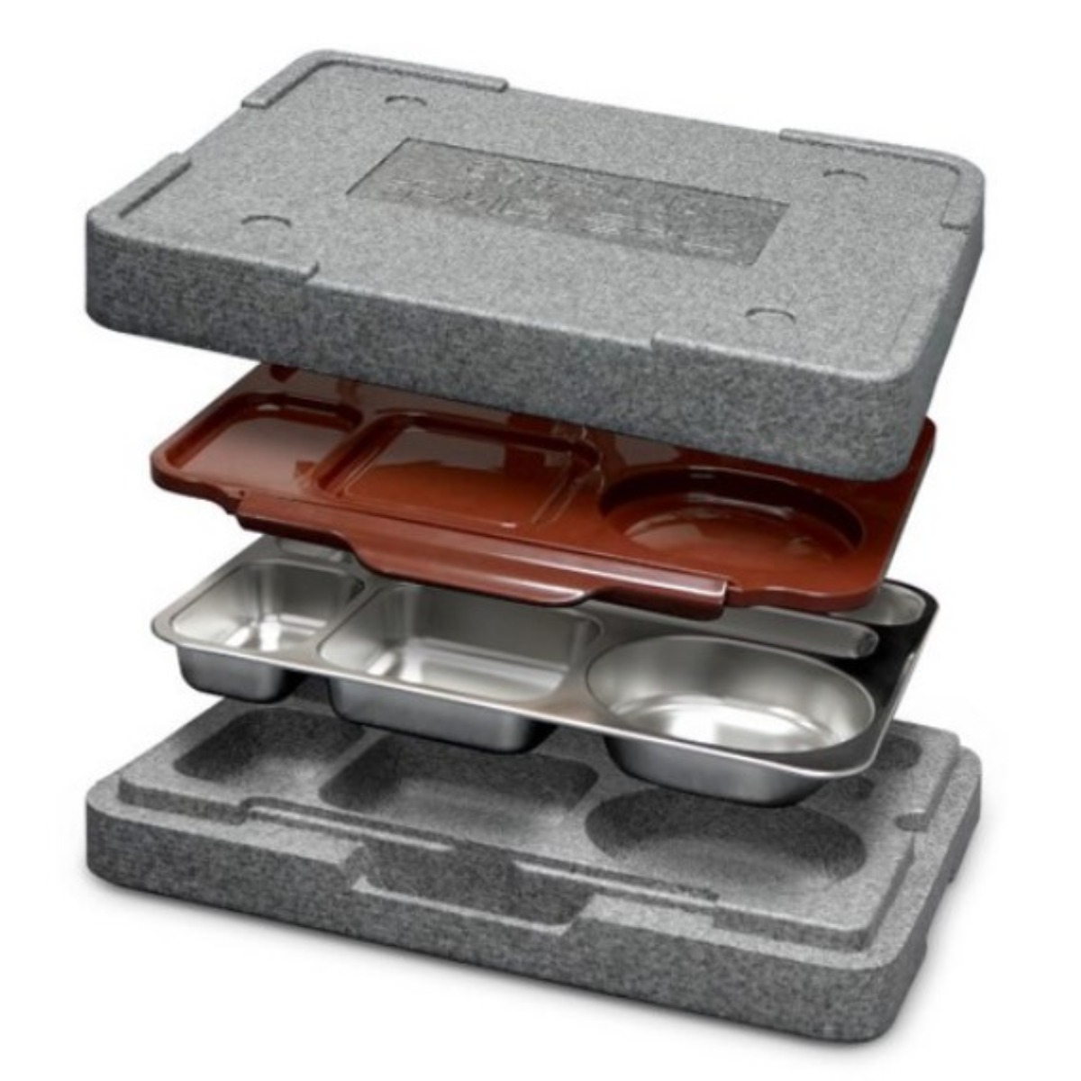 위생보온도시락 에코런치박스 배달 도시락통 배달용 업소용 위탁급식 일체형 스텐 보온 도시락, 1개, 1세트 44,000원