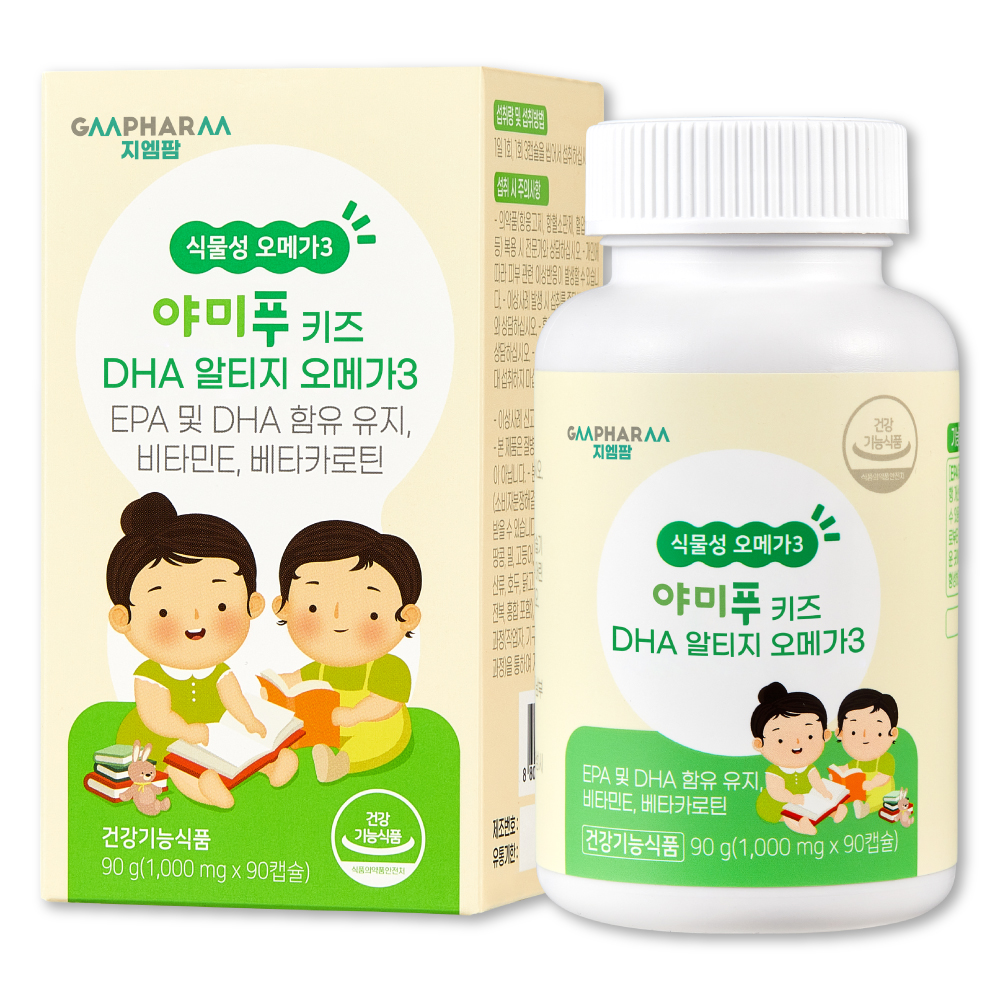 지엠팜 야미푸 키즈 DHA 알티지 오메가3, 90정, 1개 32,800원