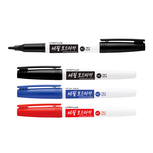라인플러스 / 세필 보드마카 / 가늘고 둥근닙 2mm / 화이트보드마카 세필마커 보드마커 세필보드마카검정 세필모드마카3색 세필보드마카 보드마카세필 3,360원