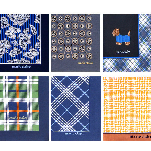실속형 6장 1세트 마리끌레르 주자직 신사용 남자 손수건 19,900원