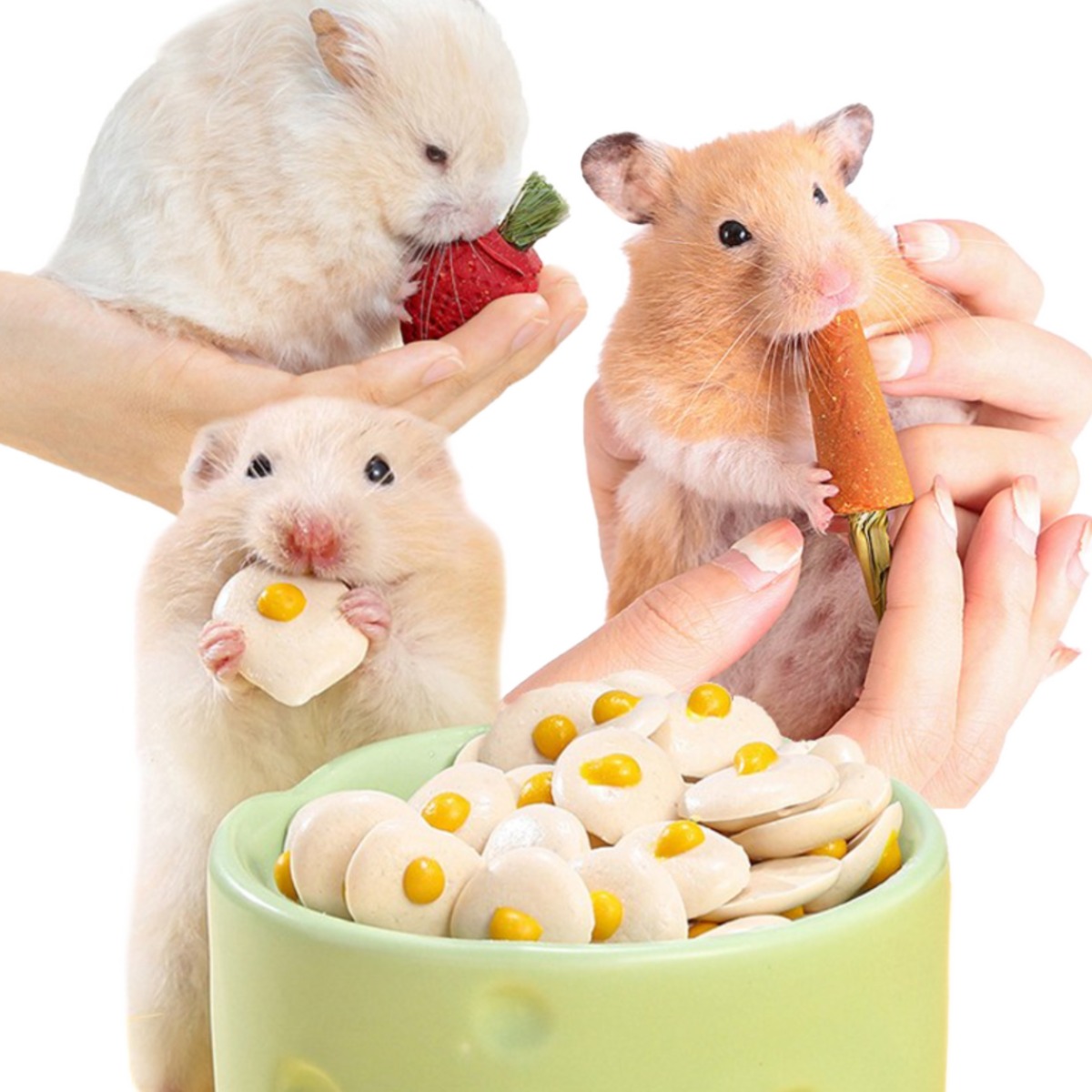 행복햄 당근이갈이+딸기이갈이+계란후라이비스킷  햄스터 간식세트 8,980원