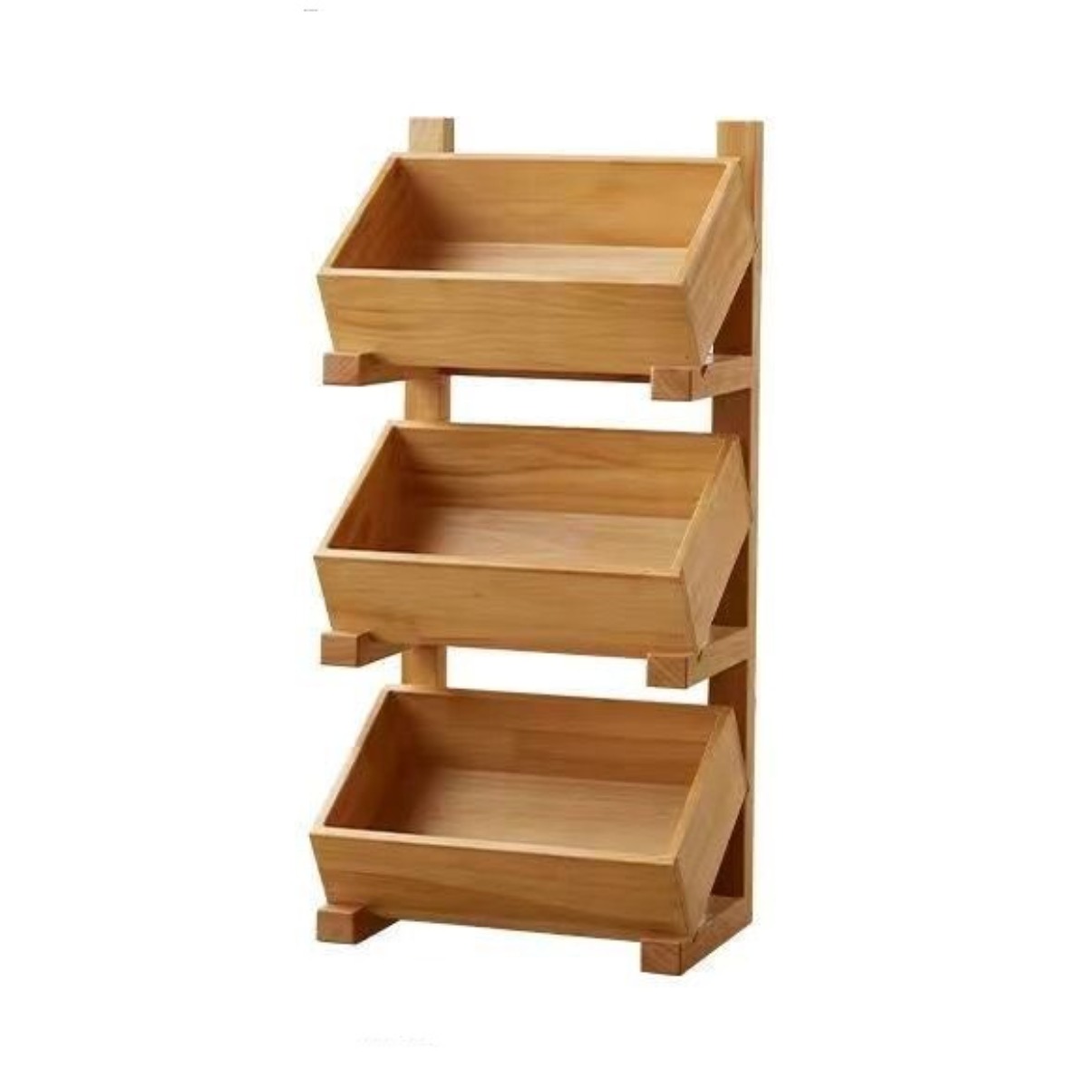 JMSU 수납선반 원목 다층 주방 수납 선반, 3단, 네추럴 39,900원