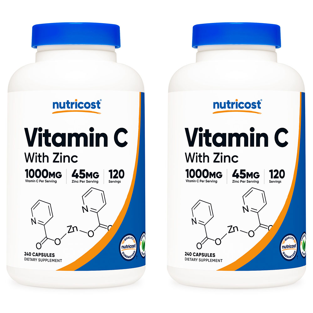 뉴트리코스트 비타민 C 1000mg + 아연 45mg 캡슐, 240정, 2개 39,800원