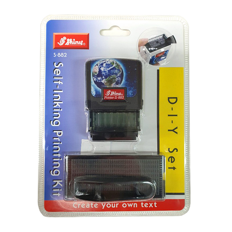 Shiny DIY 활자판 + 세팅용 집게 + 스탬프 본체 랜덤발송 + 스탬프 잉크패드 세트 S-882 27,500원