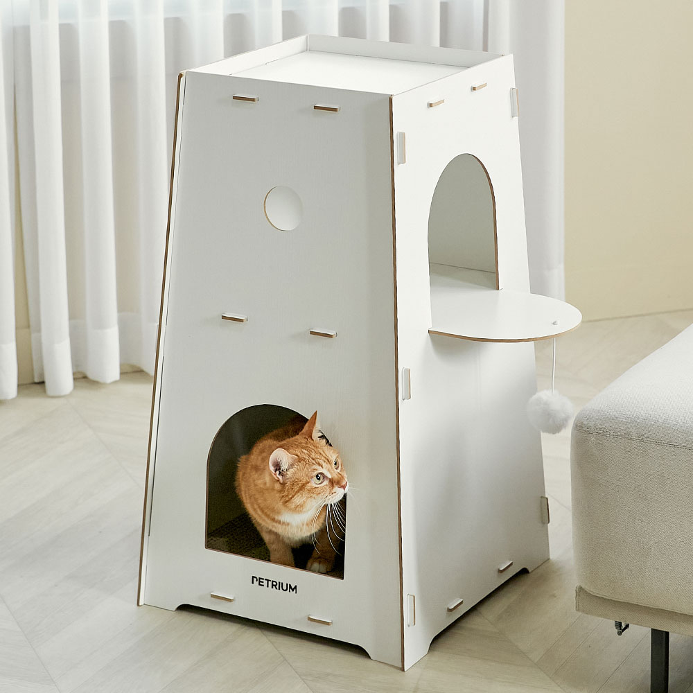 펫트리움 루프탑 캣타워 2단 미니 + 스크래쳐 2p 세트 57,000원