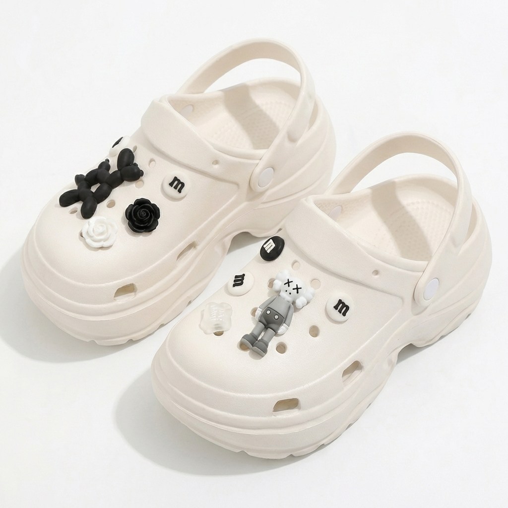 도채리 여성 5CM 키높이 가벼운 통굽 EVA 사계절 슬리퍼 24,800원