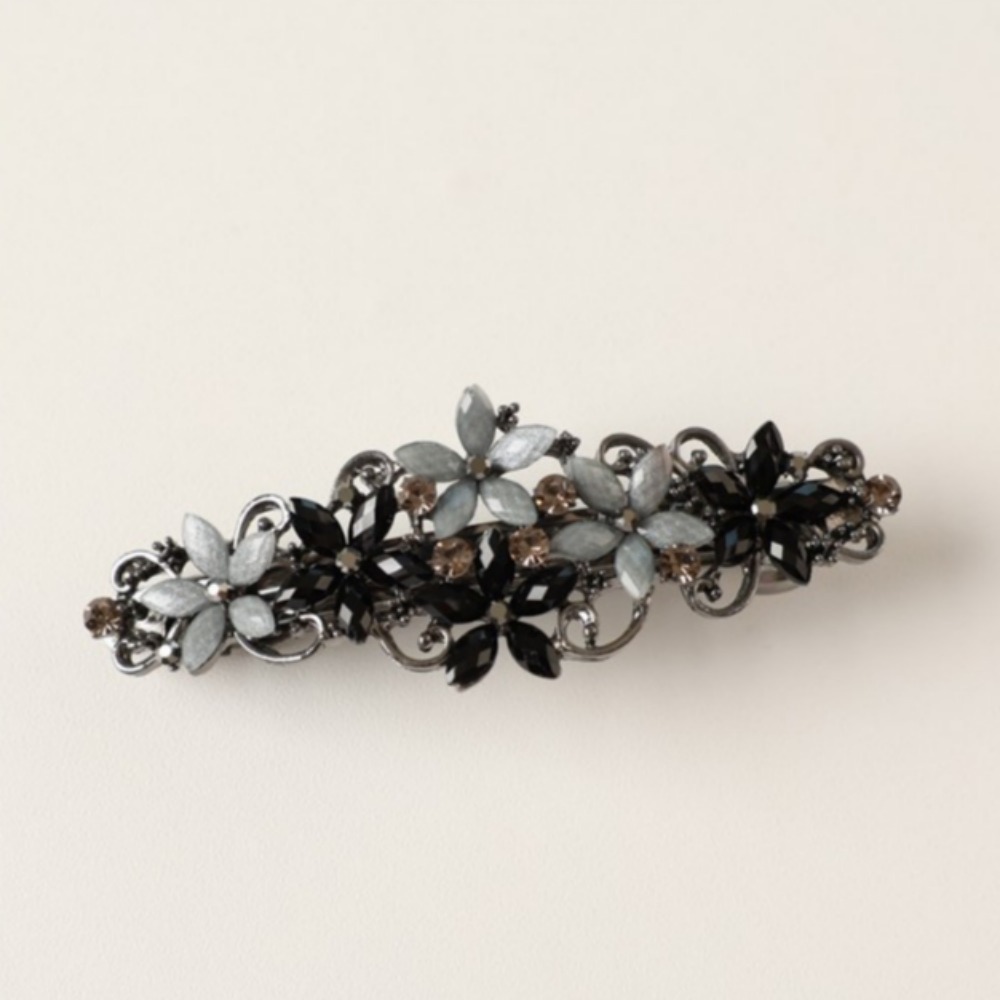 루비앤 앤틱 프랑스 크리스탈 헤어핀 반머리 감성 보석 포인트 데일리 자동 머리핀 11,700원