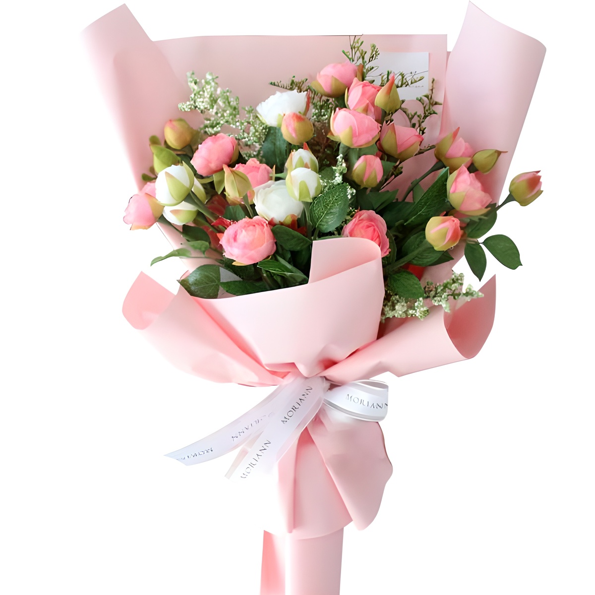 모리앤 조화 자나장미 프리미엄 꽃다발, 핑크, 1개 29,500원