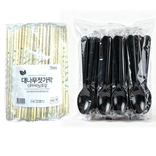 [오케이포장] 일회용숟가락 젓가락세트 1000개 18,990원