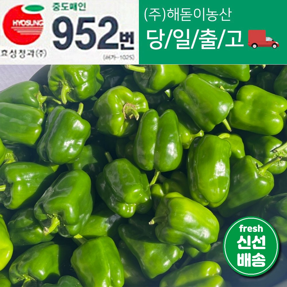 <해돋이농산> 국내산 못난이피망 초록피망 청피망 1kg 3kg 5kg 10kg 35,000원