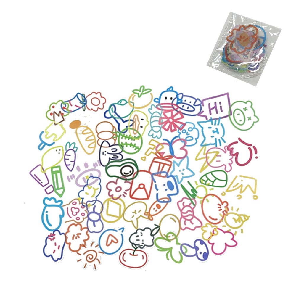 바이유즈 라인스티커 다이어리 노트북 꾸미기, 56개 7,900원