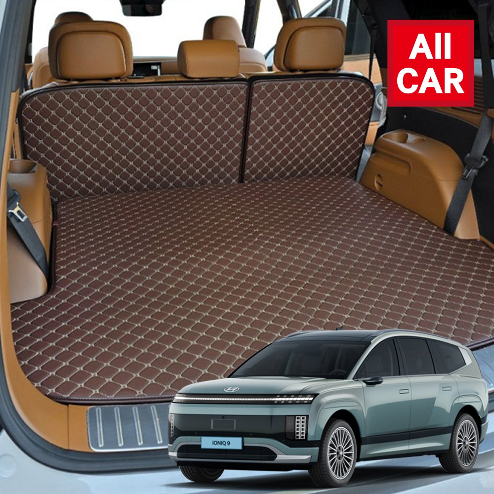 올카 2025 현대 아이오닉9 호환 프리미엄 퀄팅 트렁크매트 가죽 차박 바닥 등받이, 브라운 68,420원
