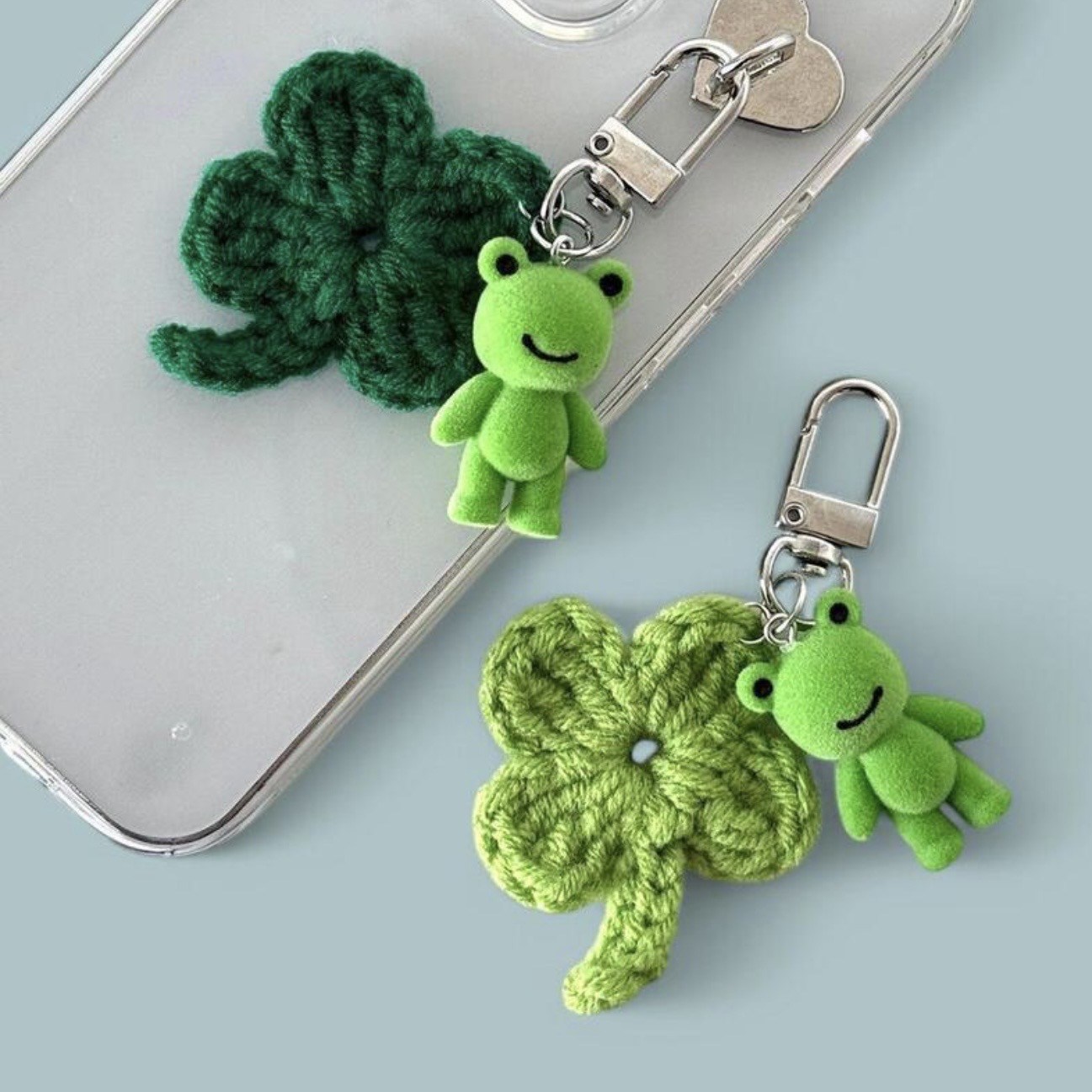 개구리 네잎클로버 키링 키홀더 가방장식 5,900원