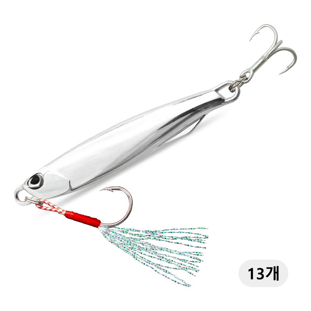 치승 CD 크롬 메탈지그 루어낚시, 13개, 30g, 실버 22,360원