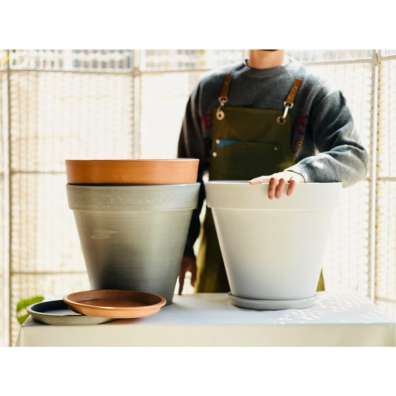 플라스틱화분 특대형화분 원형 토분 가벼운 빈 대형 거실 대형 베란다, 그레이, 1개 57,820원