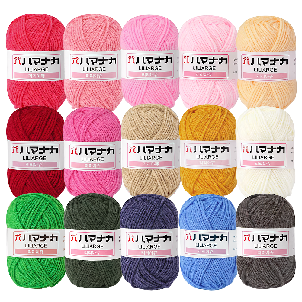 털실나라 리리아쥬 15색세트 인형 소품 뜨개실, 핑크하모니, 1개 15,800원