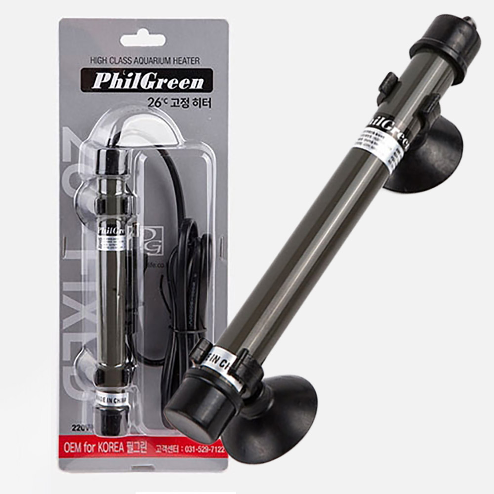 필그린 초미니 고정 히터 60W PHF60 26도 고정 완전방수 거북이 베타 관상어 수족관 수중 열대어 어항 히터 물멍법인몰 수족관용품 8,970원