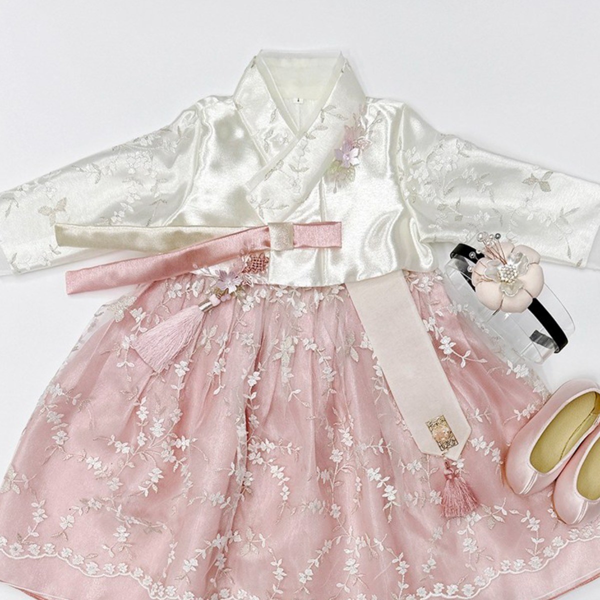 레이스 드레스 한복 고급 여아한복 아동 (1호-12호) 어린이 돌잔치 아기 추석 명절 어린이집 키즈 유아 113,000원